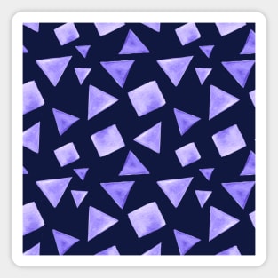 Seamless Geometric Pattern Triangles and squares Purple Magnet